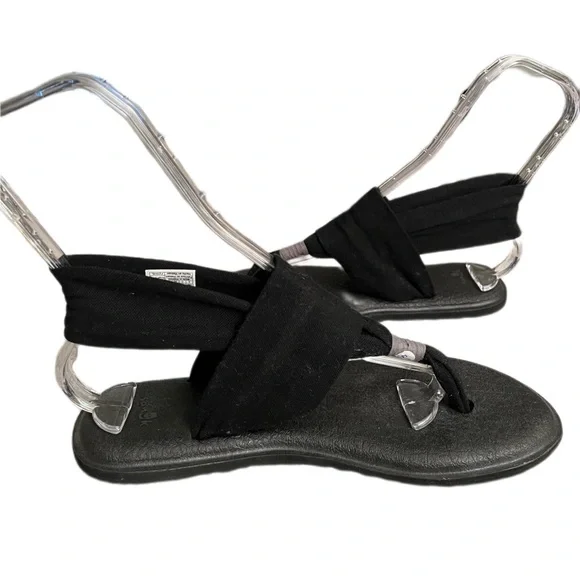 Sanuk Black Yoga Shoes Size 8 1/2 - Picture 2 of 7